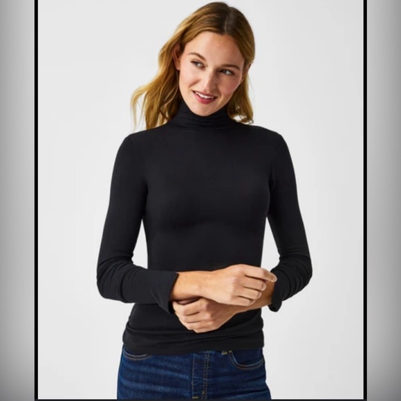 NWT Spanx Classic Turtleneck Size L color brown - Picture 1 of 5